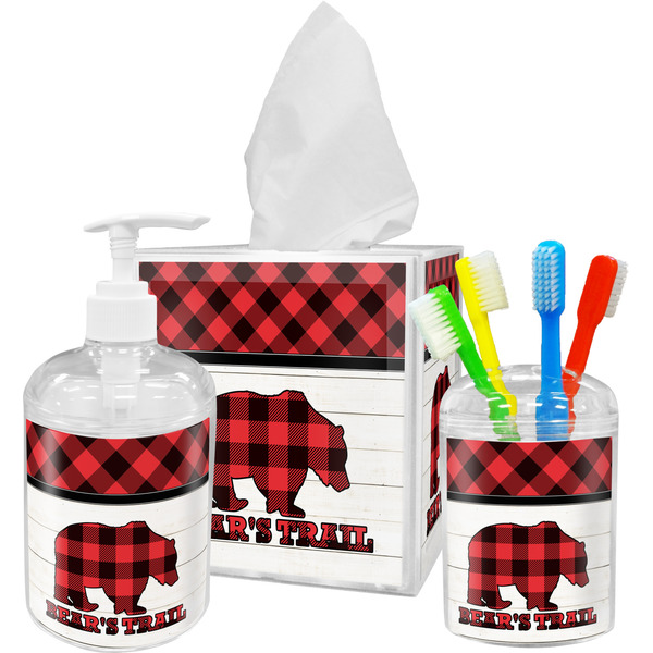 Lumberjack Plaid Bathroom Accessories Set (Personalized)