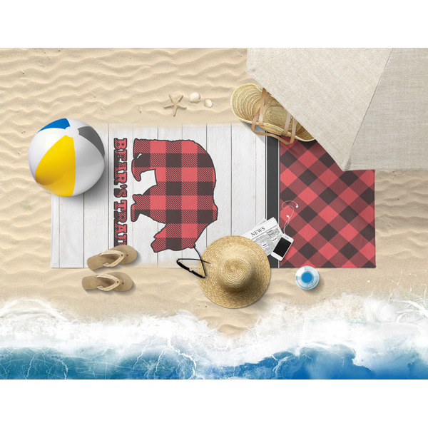 Lumberjack Plaid Beach Towel Lifestyle