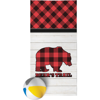 Lumberjack Plaid Beach Towel (Personalized)