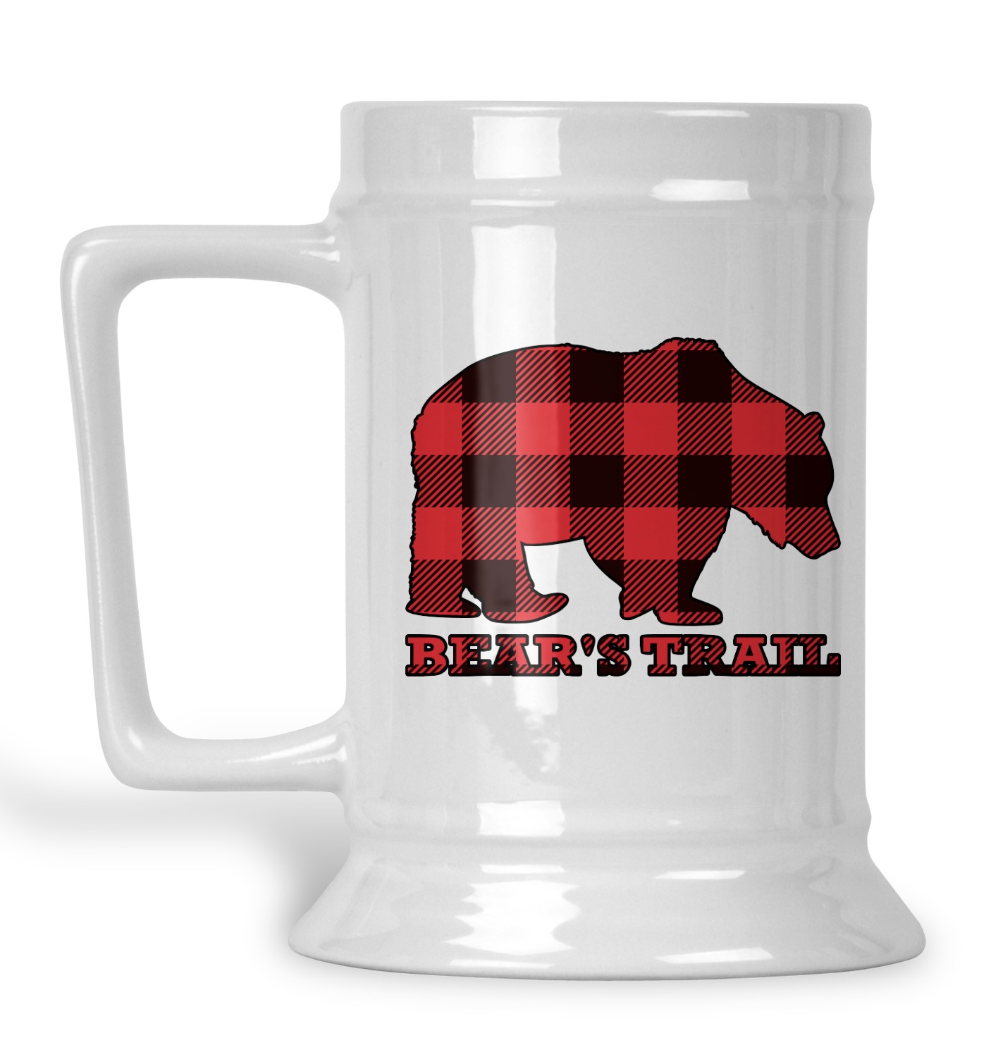 Lumberjack Plaid Beer Stein (Personalized) YouCustomizeIt