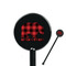 Lumberjack Plaid 5.5" Round Plastic Stir Sticks - Black - Single Sided (Personalized)