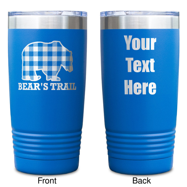 Lumberjack Plaid Blue Polar Camel Tumbler - 20oz - Double Sided - Approval