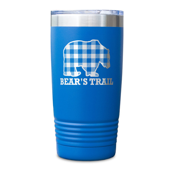 Lumberjack Plaid Blue Polar Camel Tumbler - 20oz - Single Sided - Approval