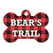 Lumberjack Plaid Bone Shaped Dog ID Tag (Personalized)