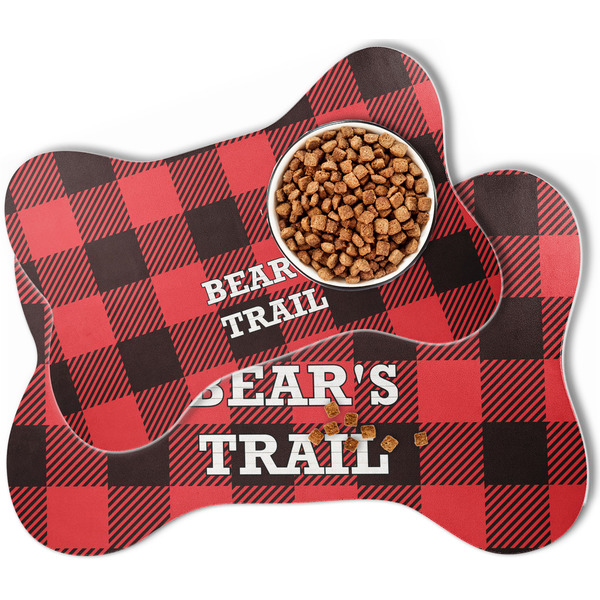 Lumberjack Plaid Bone Shaped Dog Mats - MAIN