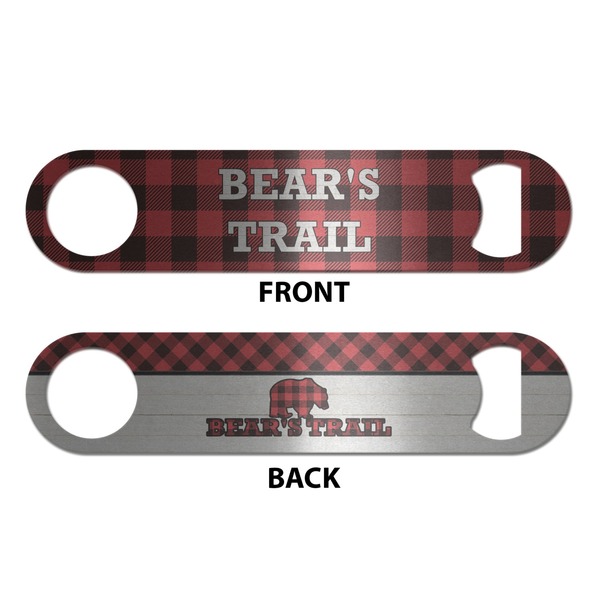 Lumberjack Plaid Bottle Opener - Front & Back