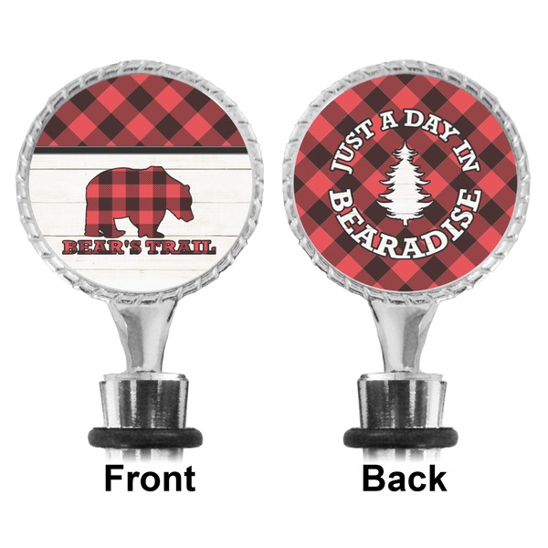 Lumberjack Plaid Bottle Stopper - Front and Back