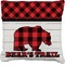 Lumberjack Plaid Burlap Pillow 18"