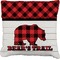Lumberjack Plaid Burlap Pillow 22"