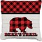 Lumberjack Plaid Faux-Linen Throw Pillow 26" (Personalized)