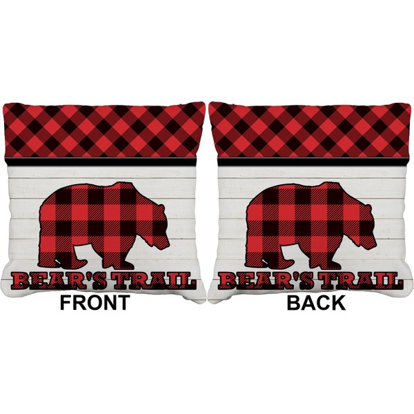 Lumberjack Plaid Burlap Pillow Approval