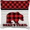 Lumberjack Plaid Burlap Pillow (Personalized)