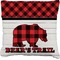 Lumberjack Plaid Faux-Linen Throw Pillow (Personalized)
