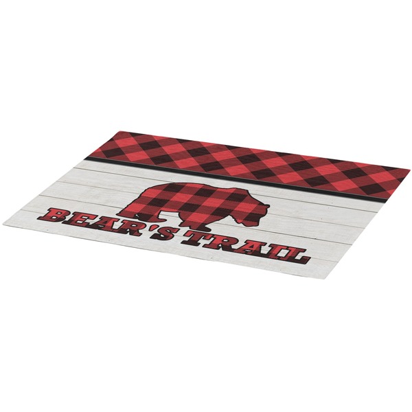 Lumberjack Plaid Burlap Placemat (Angle View)
