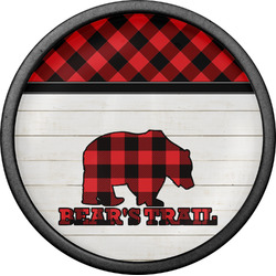 Lumberjack Plaid Cabinet Knob (Black) (Personalized)