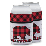 Lumberjack Plaid Can Cooler (12 oz) w/ Name or Text