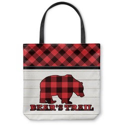 Lumberjack Plaid Canvas Tote Bag - Medium - 16"x16" (Personalized)