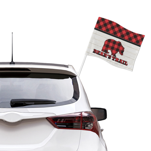 Lumberjack Plaid Car Flag - Large - LIFESTYLE