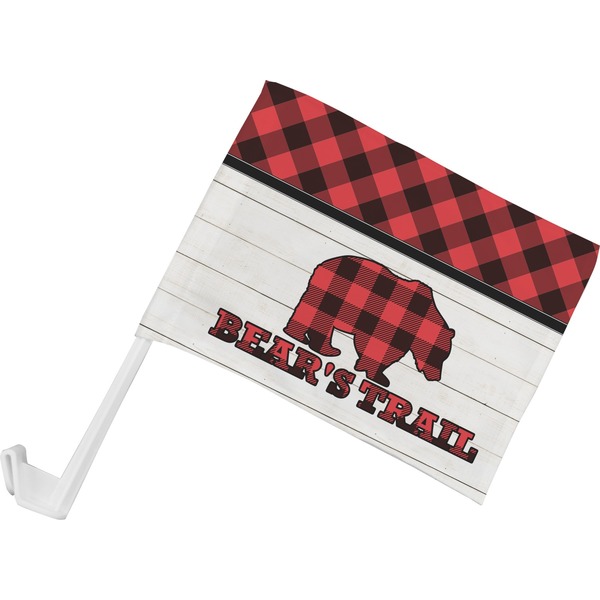Custom Lumberjack Plaid Car Flag - Small w/ Name or Text