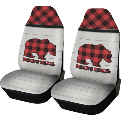Custom Lumberjack Plaid Car Seat Covers (Set of Two) (Personalized)