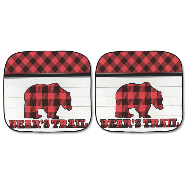 Lumberjack Plaid Car Sun Shades - FRONT