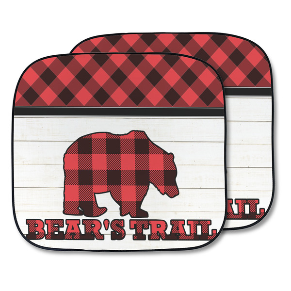 Custom Lumberjack Plaid Car Sun Shade - Two Piece (Personalized)