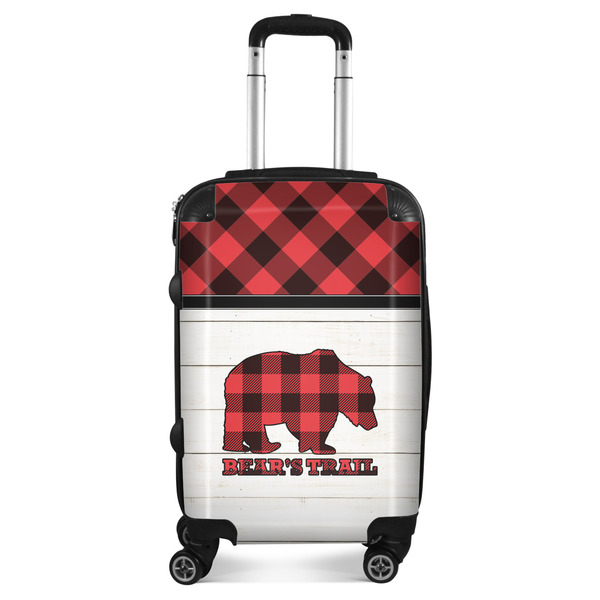 Custom Lumberjack Plaid Suitcase - 20" Carry On (Personalized)
