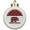 Lumberjack Plaid Ceramic Ball Ornament (Personalized)