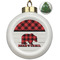 Lumberjack Plaid Ceramic Ball Ornament - Christmas Tree (Personalized)