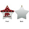 Lumberjack Plaid Ceramic Flat Ornament - Star Front & Back (APPROVAL)
