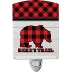 Lumberjack Plaid Ceramic Night Light (Personalized)