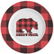 Lumberjack Plaid Ceramic Dinner Plates (Set of 4) (Personalized)