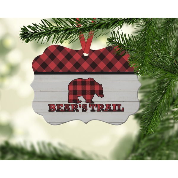 Lumberjack Plaid Christmas Ornament (On Tree)