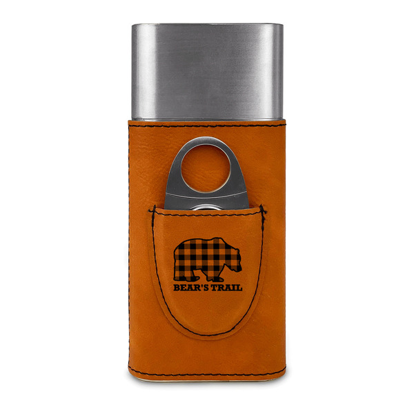 Lumberjack Plaid Cigar Case with Cutter - FRONT