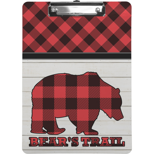 Custom Lumberjack Plaid Clipboard (Letter Size) w/ Name or Text