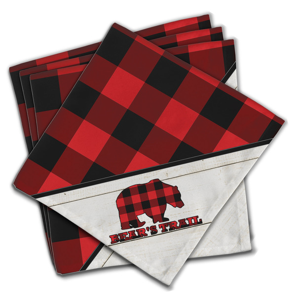 Lumberjack Plaid Cloth Napkins - Personalized Dinner (PARENT MAIN Set of 4)