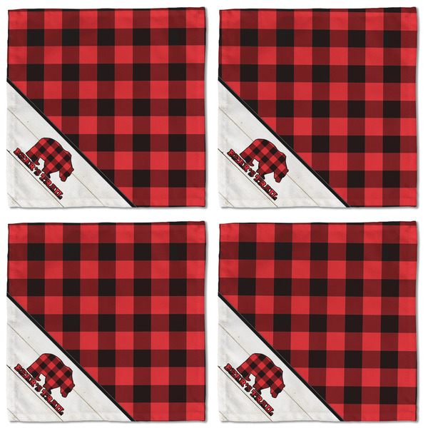 Lumberjack Plaid Cloth Napkins - Personalized Lunch (APPROVAL) Set of 4