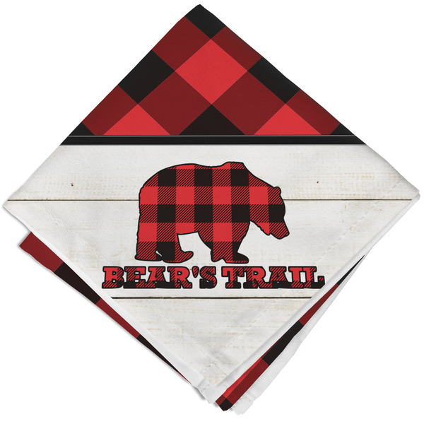 Custom Lumberjack Plaid Cloth Napkin w/ Name or Text