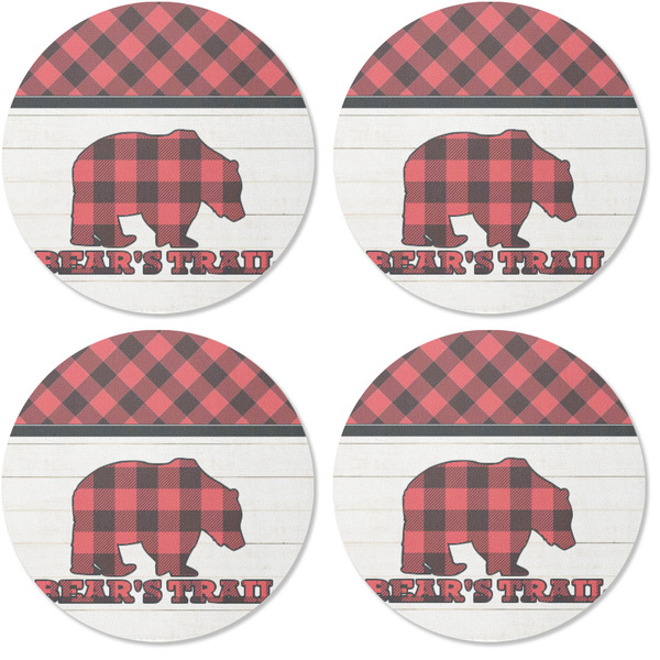 Lumberjack Plaid Coaster Round Rubber Back - Apvl