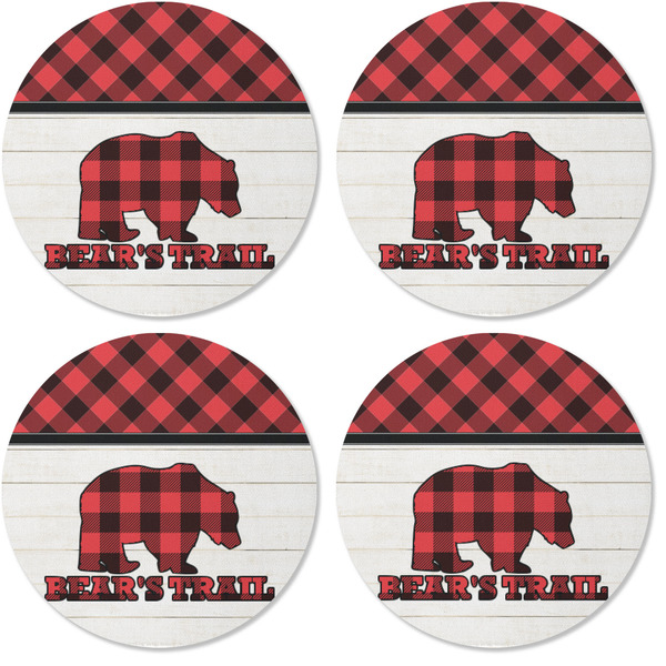 Lumberjack Plaid Coaster Round Rubber Back - Apvl