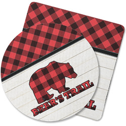 Lumberjack Plaid Rubber Backed Coaster (Personalized)
