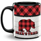 Lumberjack Plaid 11 Oz Coffee Mug - Black (Personalized)