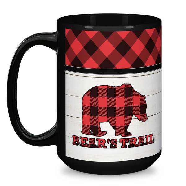Lumberjack Plaid Coffee Mug - 15 oz - Black