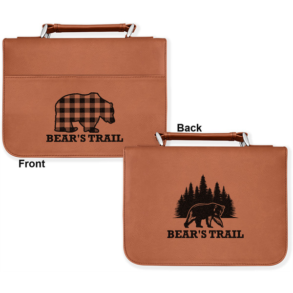 Lumberjack Plaid Cognac Leatherette Bible Covers - Large Double Sided Apvl