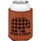 Lumberjack Plaid Leatherette Can Sleeve - Double Sided (Personalized)