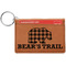 Lumberjack Plaid Cognac Leatherette Keychain ID Holders - Front Credit Card