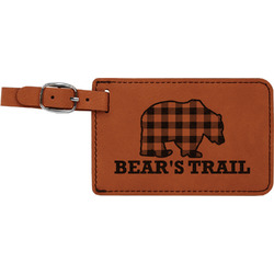 Lumberjack Plaid Leatherette Luggage Tag (Personalized)