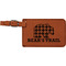 Lumberjack Plaid Cognac Leatherette Luggage Tags