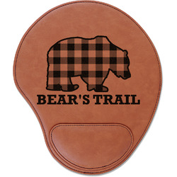 Lumberjack Plaid Leatherette Mouse Pad with Wrist Support (Personalized)