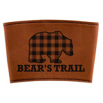 Lumberjack Plaid Leatherette Cup Sleeve (Personalized)